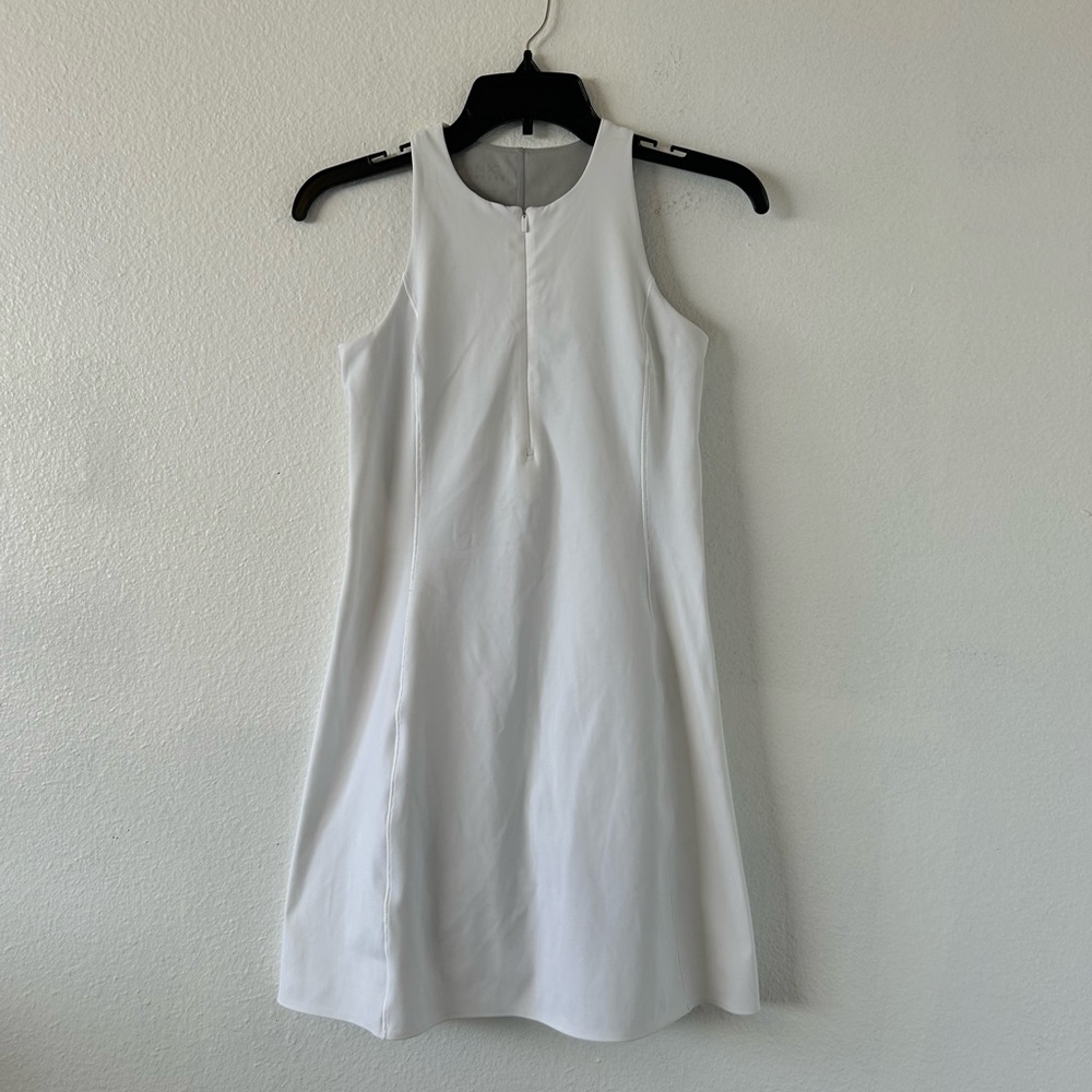 Spanx Get Moving White Mini Dress Zip Front Size XS - Picture 6 of 13